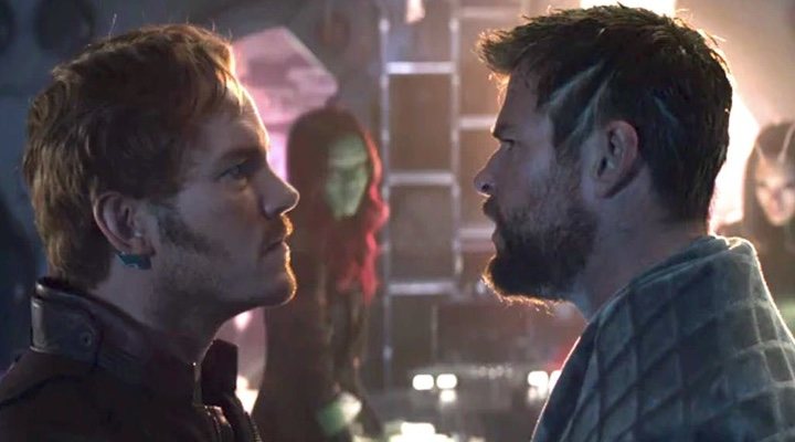 Chris Pratt y Chris Hemsworth en 'Vengadores: Infinity War'