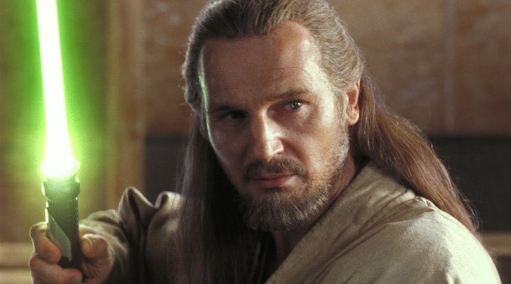  Liam Neeson en 'Star Wars: La amenaza fantasma'