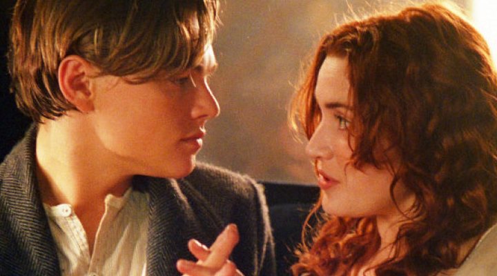 'Kate Winslet con Leonardo Di Caprio en Titanic'