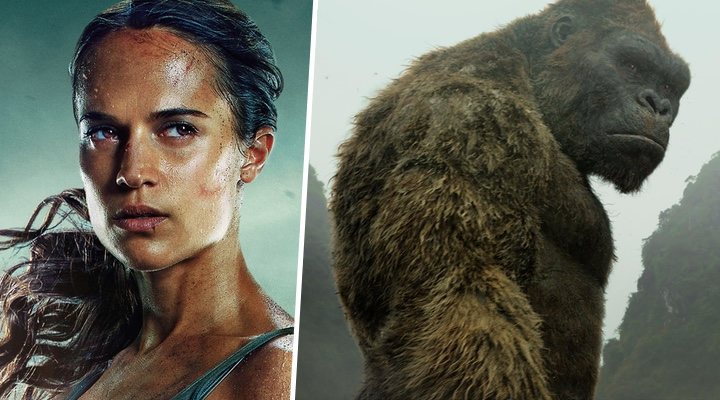 'Tomb Raider' y 'Kong: La isla calavera'