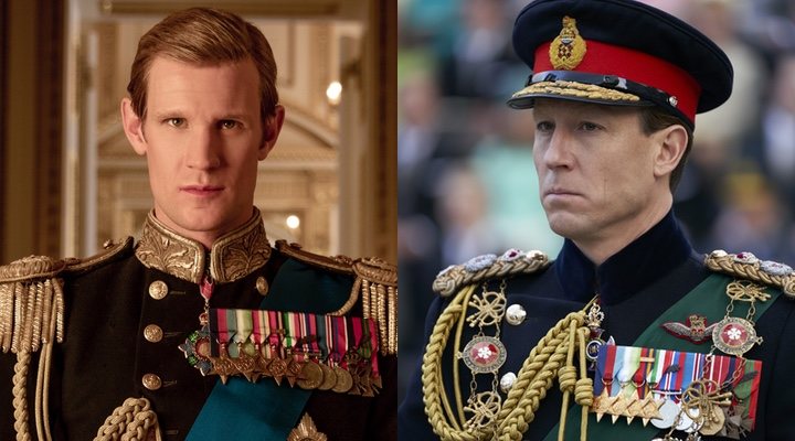 Matt Smith y Tobias Menzies en 'The Crown'