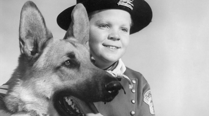 Lee Aker y Rin Tin Tin