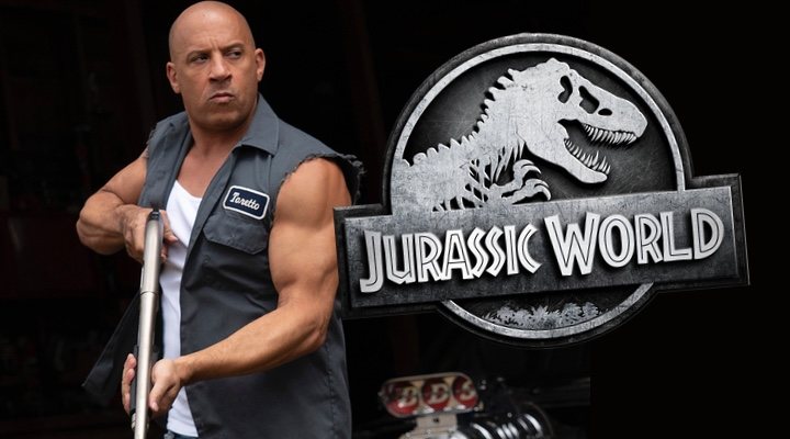  Vin Diesel en 'Fast & Furious 9' junto al logo de 'Jurassic World'