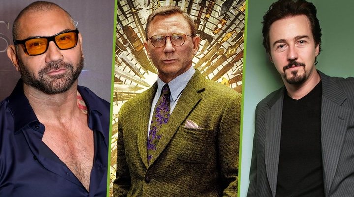  Dave Bautista, Daniel Craig y Edward Norton