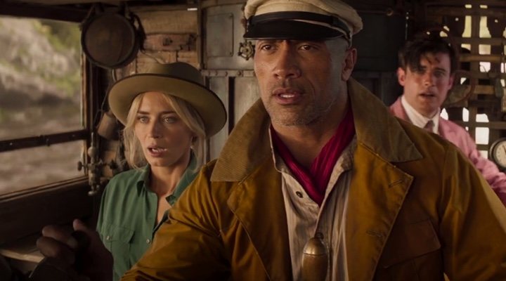 Emily Blunt y Dwayne Johnson en 'Jungle Cruise'