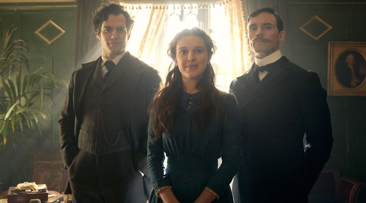  Henry Cavill, Millie Bobby Brown y Sam Claflin en 'Enola Holmes'