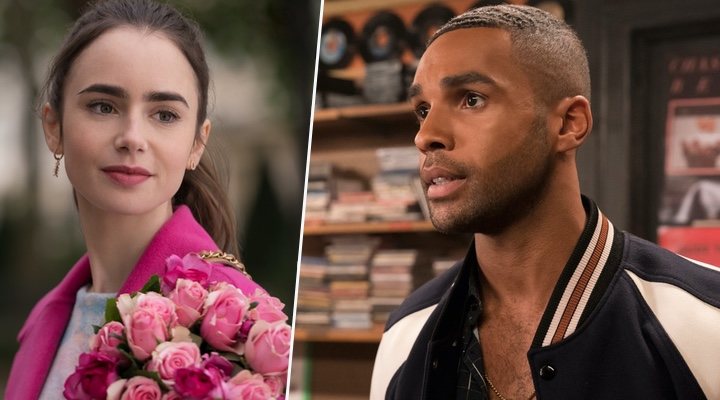  Lily Collins en 'Emily en París' y Lucien Laviscount