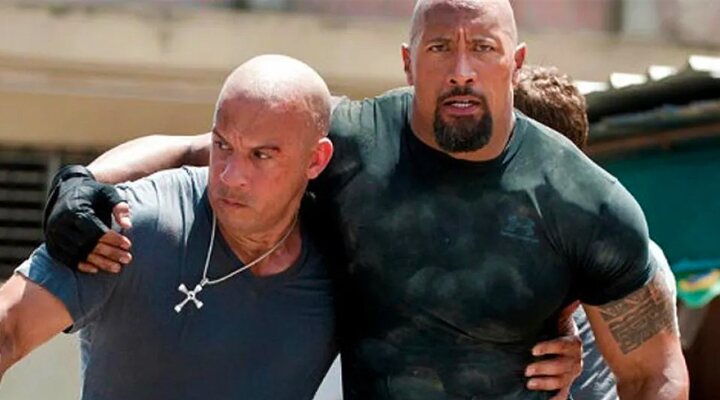 Vin Diesel y Dwayne Johnson en la saga 'Fast & Furious'