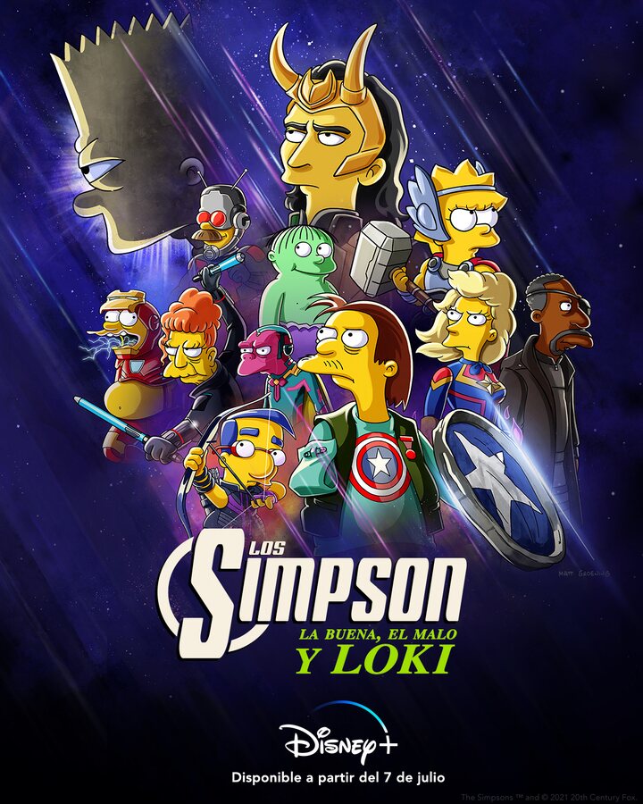 Póster de 'Los Simpson: La buena, el malo y Loki'