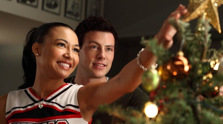  Naya Rivera y Cory Monteith en 'Glee'