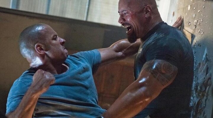 Vin Diesel y Dwayne Johnson en 'Fast & Furious'