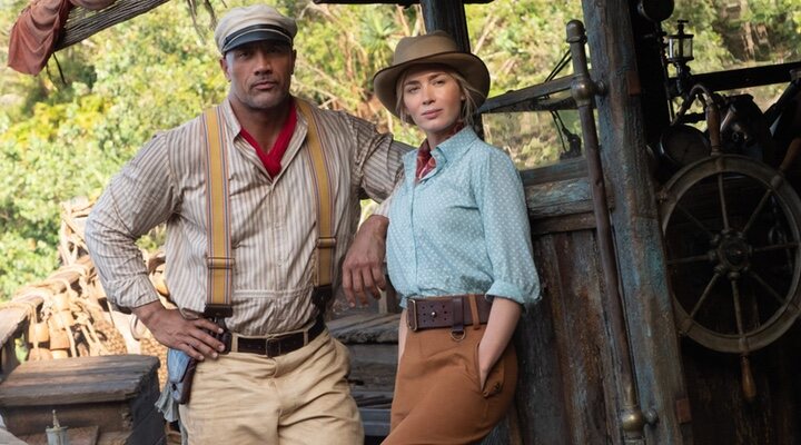  Dwayne Johnson y Emily Blunt en 'Jungle Cruise'