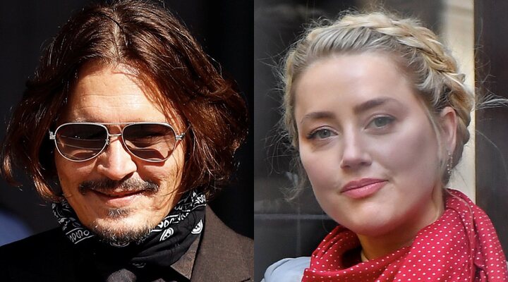 Johnny Depp y Amber Heard en Londres, en el juicio contra The Sun