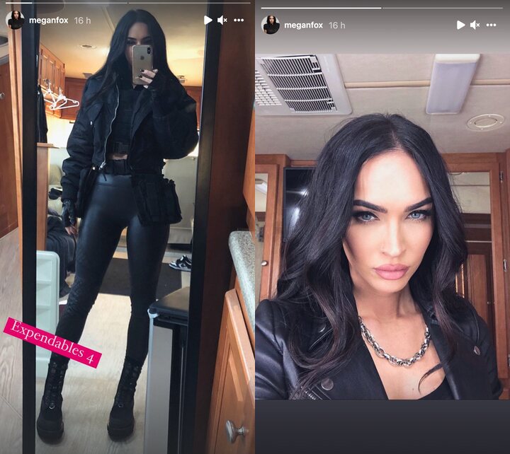 Megan Fox en el rodaje de 'Los mercenarios 4'