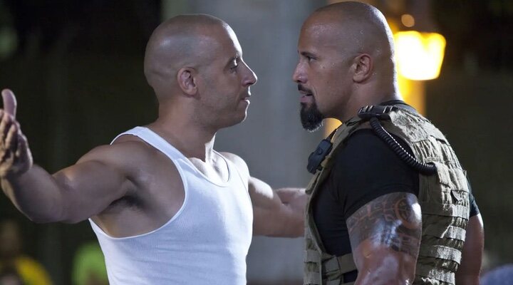  Vin Diesel y Dwayne Johnson en 'Fast & Furious'