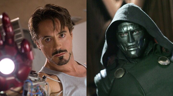 Robert Downey Jr. en 'Iron Man' y Julian McMahon en 'Los 4 Fantásticos'