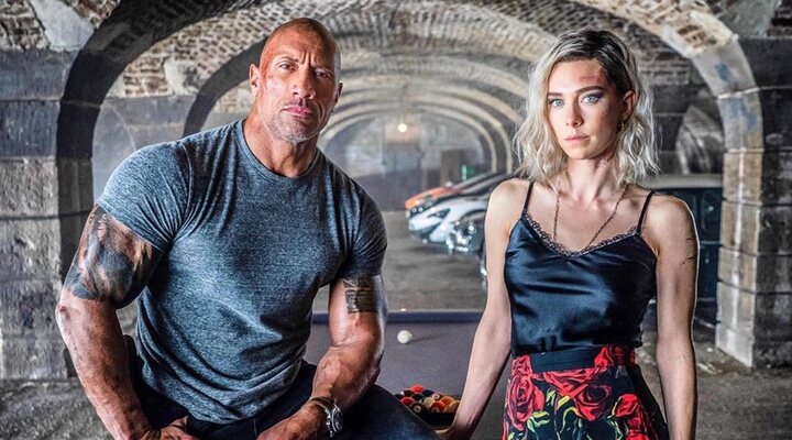  Dwayne Johnson y Vanessa Kirby en 'Hobbs & Shaw'