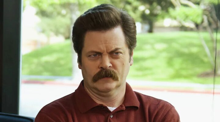 Nick Offerman en 'Parks and Recreation'