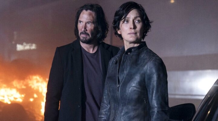  Keanu Reeves y Carrie-Anne Moss en 'Matrix Resurrections' (2021)