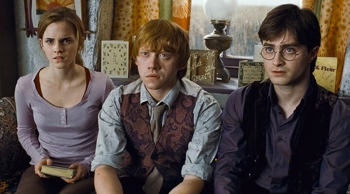  Emma Watson, Rupert Grint y Daniel Radcliffe en 'Harry Potter'