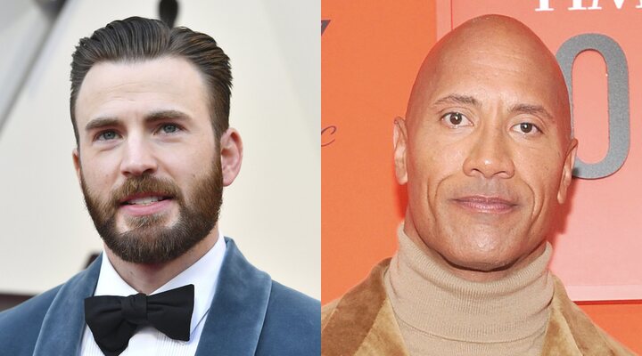 Chris Evans y Dwayne Johnson