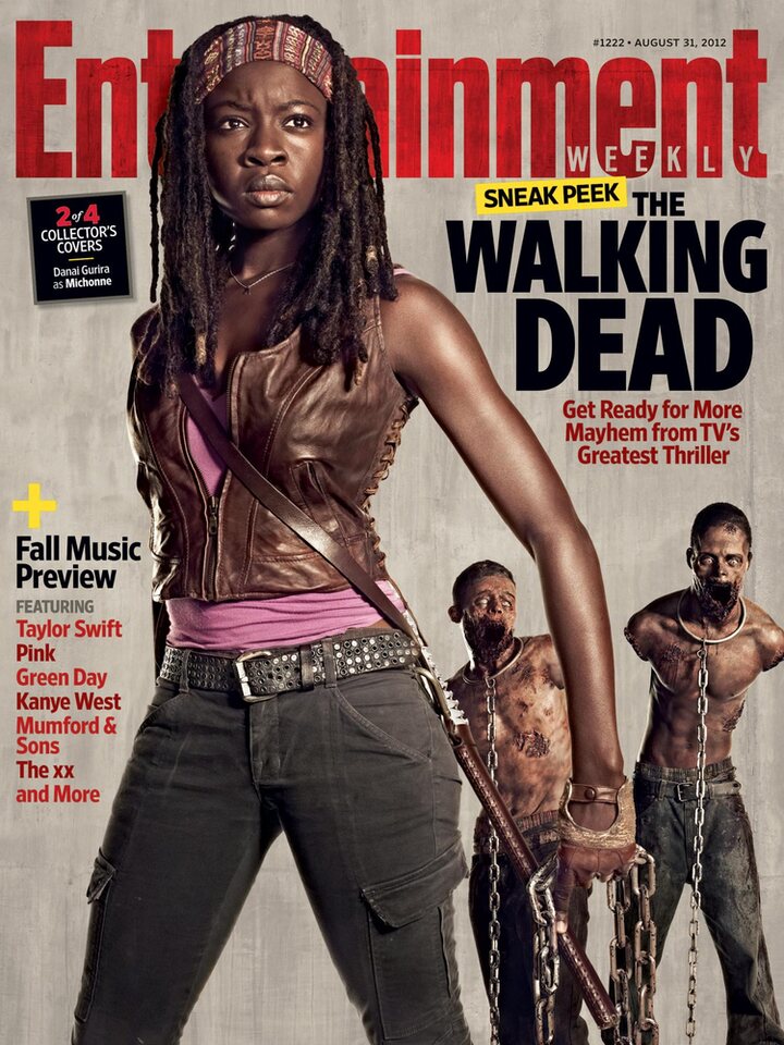 Moses J. Moseley con Danai Gurira en Entertainment Weekly