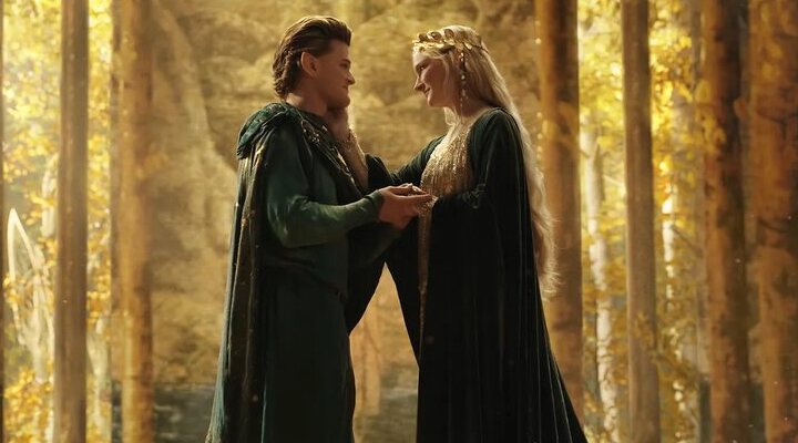 Los jóvenes Elrond y Galadriel en 'El Señor de los Anillos: Los Anillos de Poder'