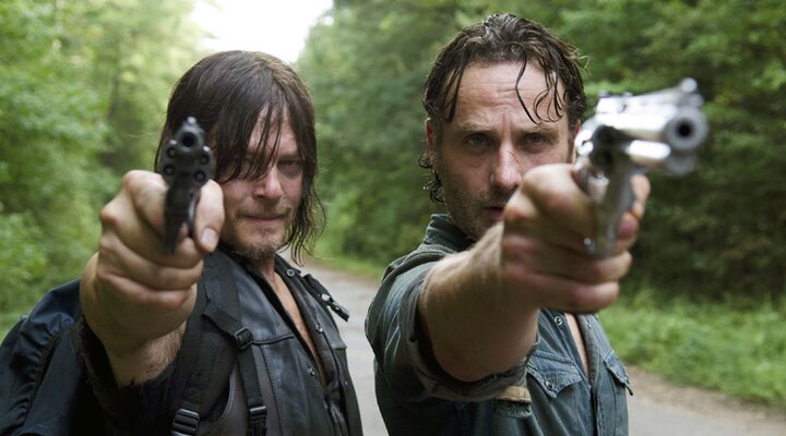 Norman Reedus y Andrew Lincoln en 'The Walking Dead'