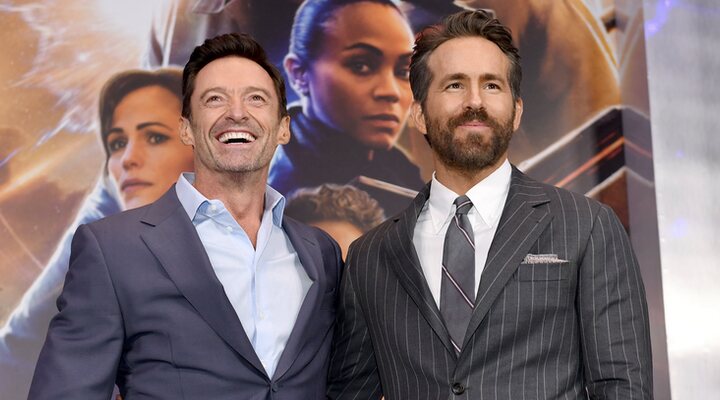  Ryan Reynolds y Hugh Jackman en la premiere de 'El proyecto Adam'