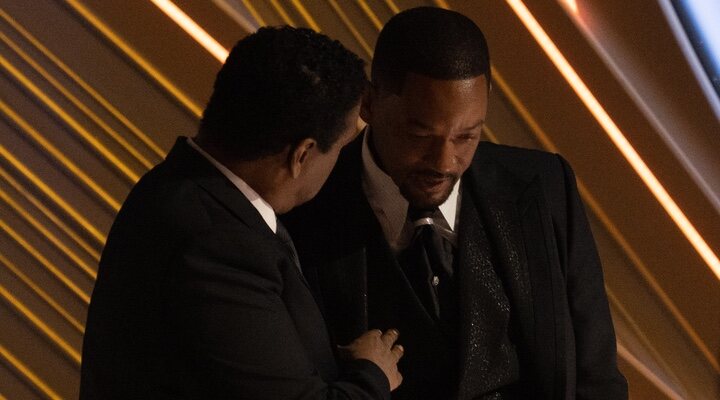 Denzel Washington con Will Smith en los Oscar 2022