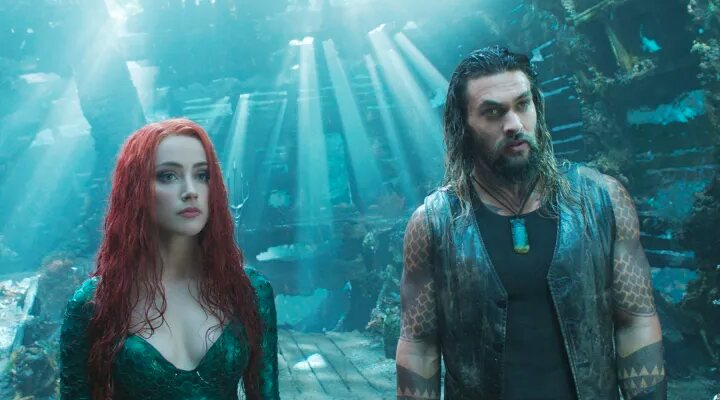 Amber Heard y Jason Momoa en 'Aquaman'