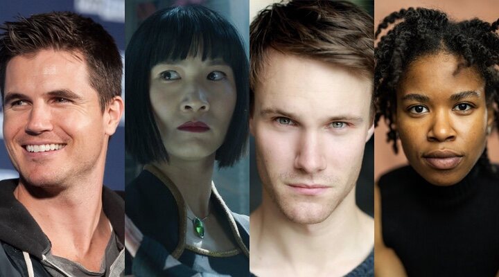 Robbie Amell, Meng'er Zhang, Hugh Skinner y Christelle Elwin