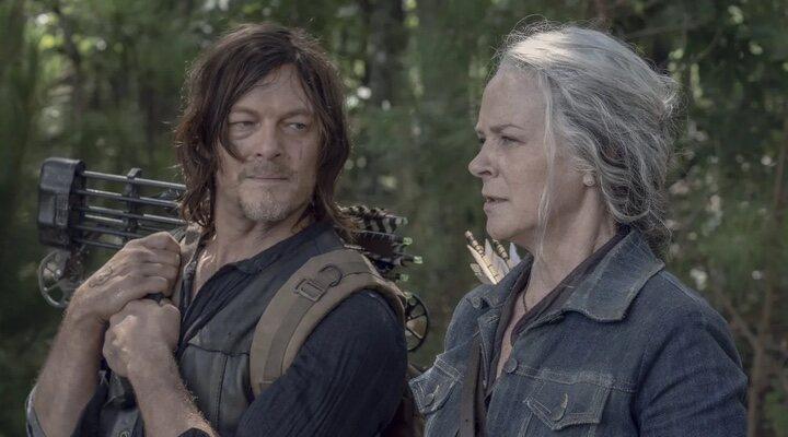 Norman Reedus y Melissa McBride en 'The Walking Dead'