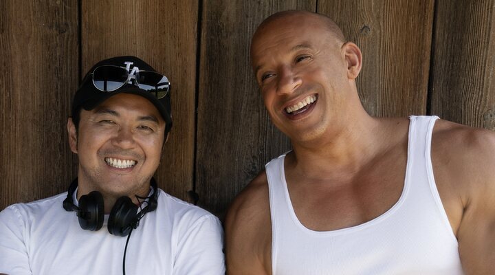 Justin Lin y Vin Diesel en el rodaje de 'Fast & Furious 9'