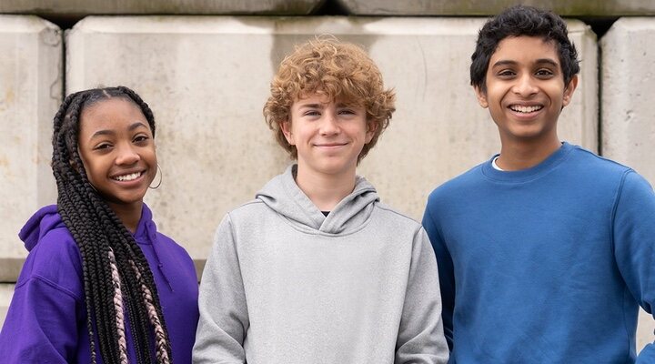  Leah Sava Jeffries, Walker Scobell y Aryan Simhadri protagonistas de la serie de 'Percy Jackson'