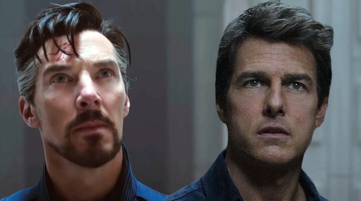 Benedict Cumberbatch en 'Doctor Strange en el multiverso de la locura' y Tom Cruise