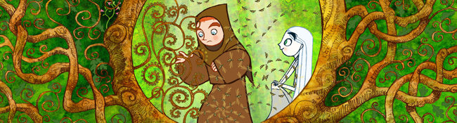 'The secret of Kells', forma sobre fondo