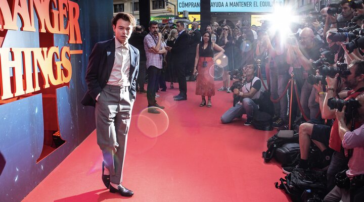 Charlie Heaton en la premiere de 'Stranger Things 4' en Madrid