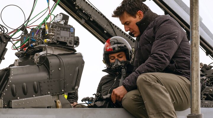 Tom Cruise en el rodaje de 'Top Gun: Maverick'