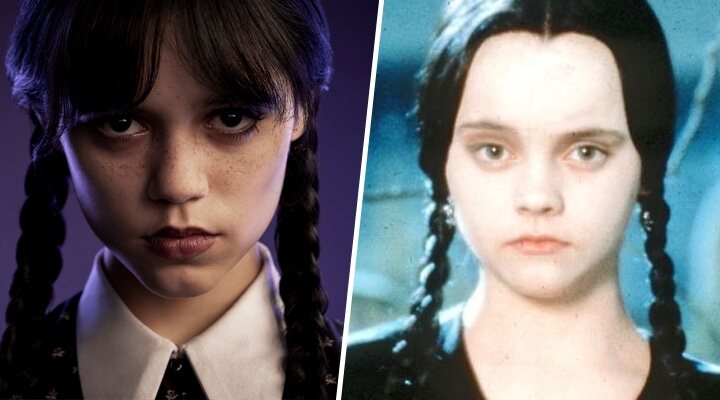  Jenna Ortega como Miércoles en 'Wednesday' y Christina Ricci, que interpretase el mismo papel en 'La familia Addams'