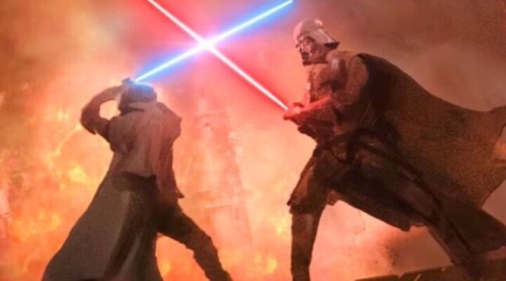  Concept art de Obi-Wan y Darth Vader enfrentándose en 'Obi-Wan Kenobi'