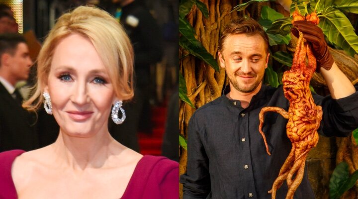 J.K. Rowling y Tom Felton