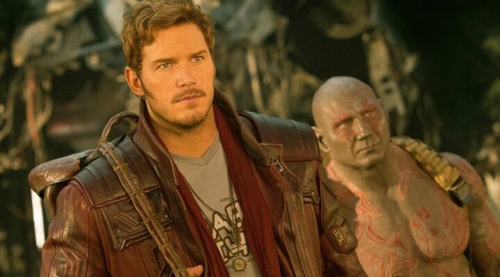  Chris Pratt y Dave Bautista en 'Guardianes de la galaxia'