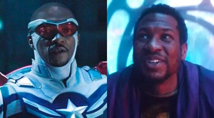 Anthony Mackie y Jonathan Majors como Sam Wilson y "El que permanece"