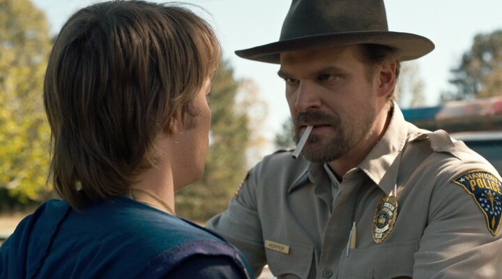 David Harbour en la primera temporada de 'Stranger Things'