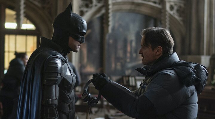 Matt Reeves y Robert Pattinson en el rodaje de 'The Batman'