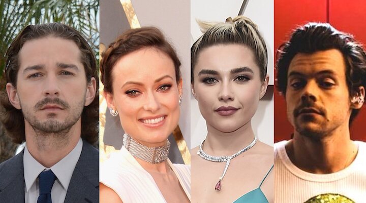 Shia LaBeouf, Olivia Wilde, Florence Pugh y Harry Styles