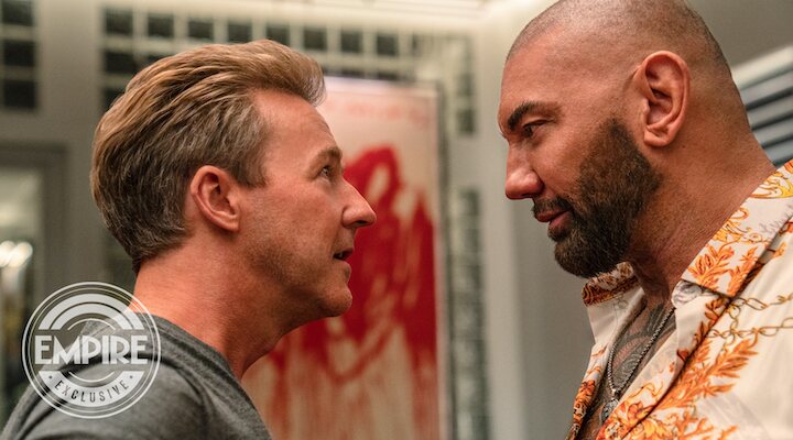 Edward Norton y Dave Bautista