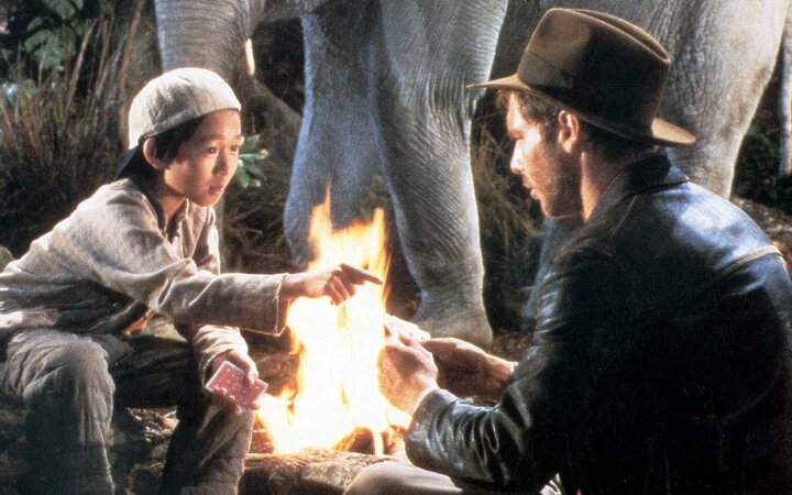 Harrison Ford t Jonathan Ke Quan en 'Indiana Jones y el Templo Maldito'