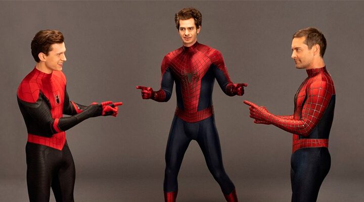 Tom Holland, Tobey Maguire y Andrew Garfield